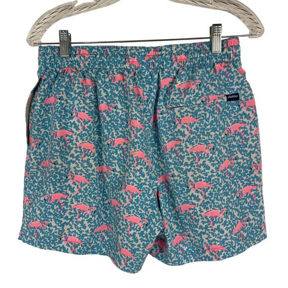 Chubbies The Domingos Are For Flamingos Swim Trunks Blue 5.5" Men's Medium Mesh - Picture 2 of 8